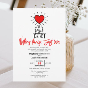Nothing Fancy Just Love Wedding Invitation