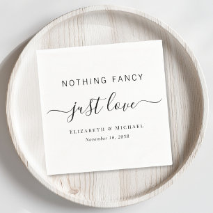Nothing Fancy Just Love Wedding Napkin