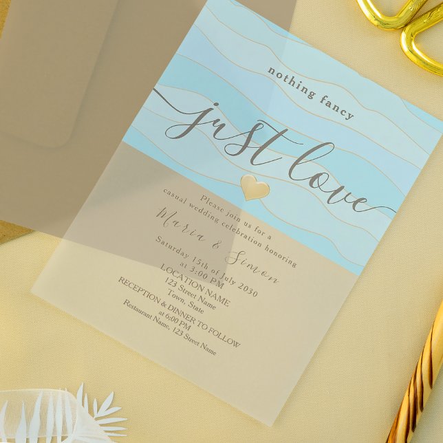 Nothing Fancy Just Love Wedding Reception Acrylic Invitations (Creator Uploaded)