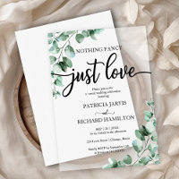 Nothing Fancy Just Love Wedding Reception Greenery