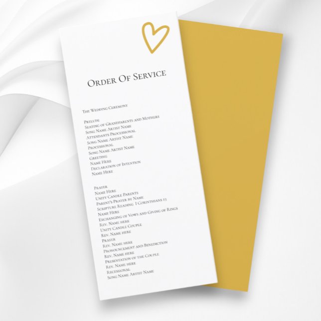 Nothing Fancy Order of Service Colourful Program (Nothing Fancy Order of Service Colorful Programs from Ricaso. Retro wedding colors, others available)