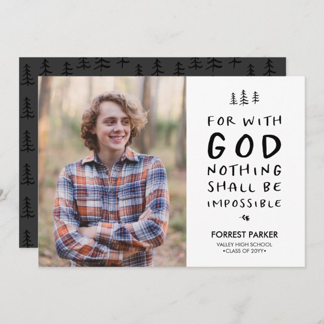 Nothing is Impossible Graduation Announcement (Front/Back)
