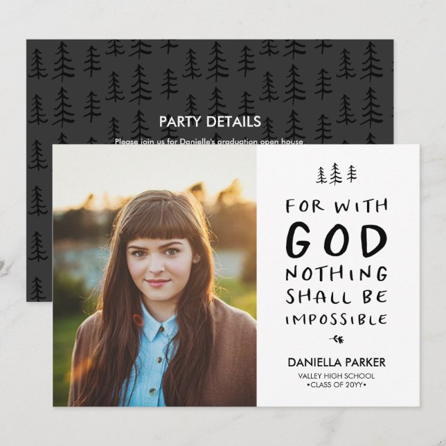 Nothing is Impossible Graduation Announcement (Front/Back)