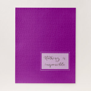 Nothing Is Impossible: Purple 002 Jigsaw Puzzle