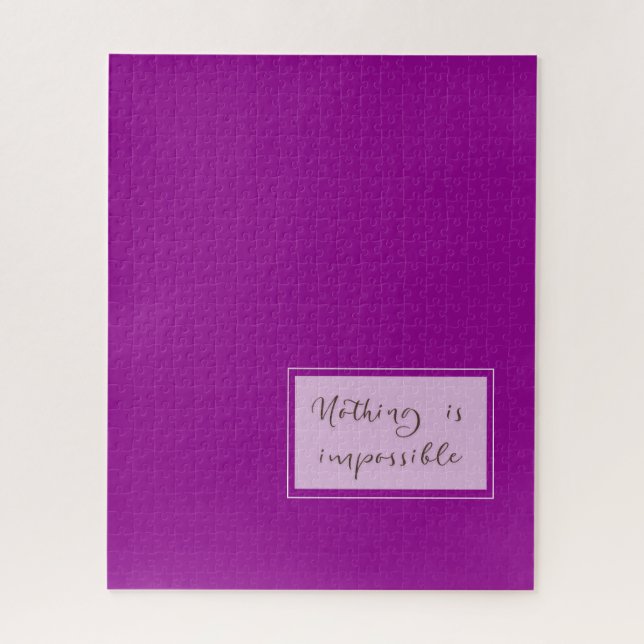Nothing Is Impossible: Purple 002 Jigsaw Puzzle (Vertical)