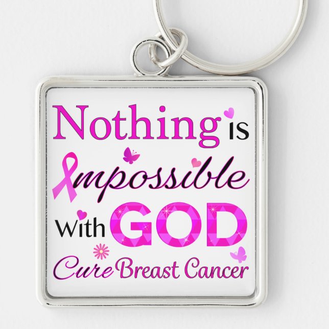 Nothing is Impossible With GOD Key Ring (Front)
