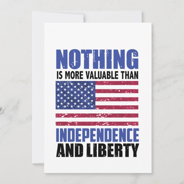 Nothing is more valuable than Independence and lib Announcement (Front)