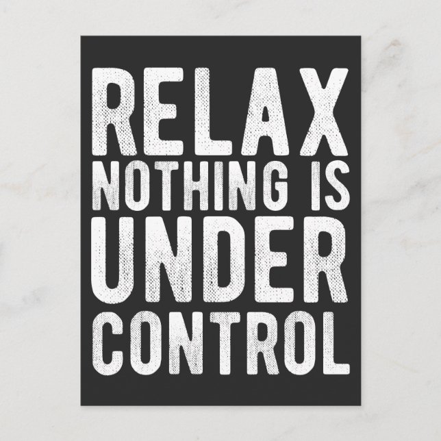 nothing is under control holiday postcard (Front)