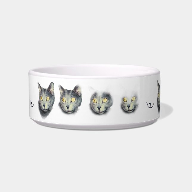"Nothing Left but a Smile!" cat food bowl (Front)