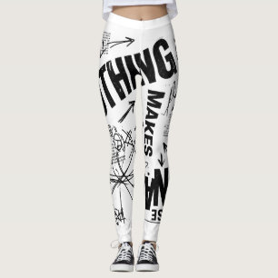 NOTHING MAKES SENSE Brutalist Anti Design Statem Leggings