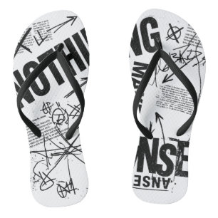 NOTHING MAKES SENSE Brutalist Anti Design Statem Thongs