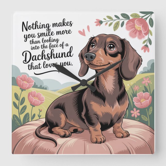 Nothing Makes You Smile Square Wall Clock (Front)