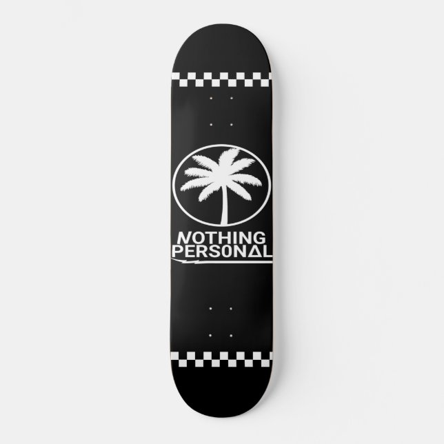 Nothing Personal Chequered Stripes Skateboard (Front)