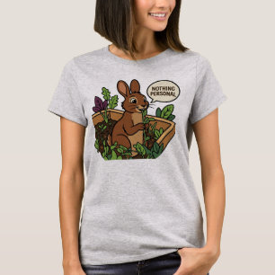 Nothing Personal Funny Rabbit Eating Garden Veggie T-Shirt