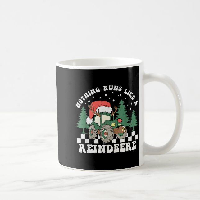 Nothing Runs Like A Reindeer Funny Christmas Famil Coffee Mug (Right)