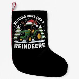 Nothing Runs Like A Reindeere Christmas Tractor  Small Christmas Stocking
