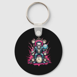 Nothing S - Surreal Skeletal Vintage Throne Art Key Ring