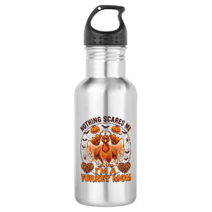 Nothing Scares Me Turkey Mum Halloween Nurse Ghost 532 Ml Water Bottle