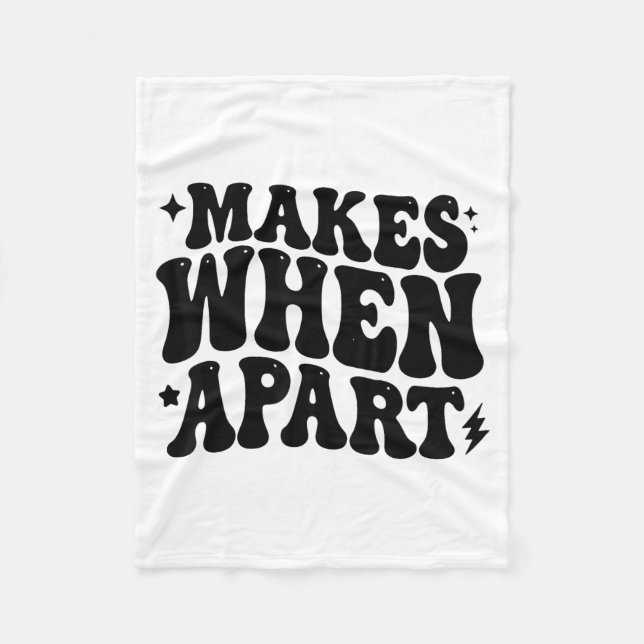 Nothing Sense We’re Funny Retro Quote Design  Fleece Blanket (Front)