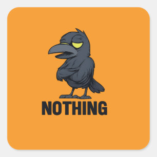 NOTHING SQUARE STICKER
