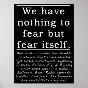 Nothing To Fear ? Funny Print Poster Humour