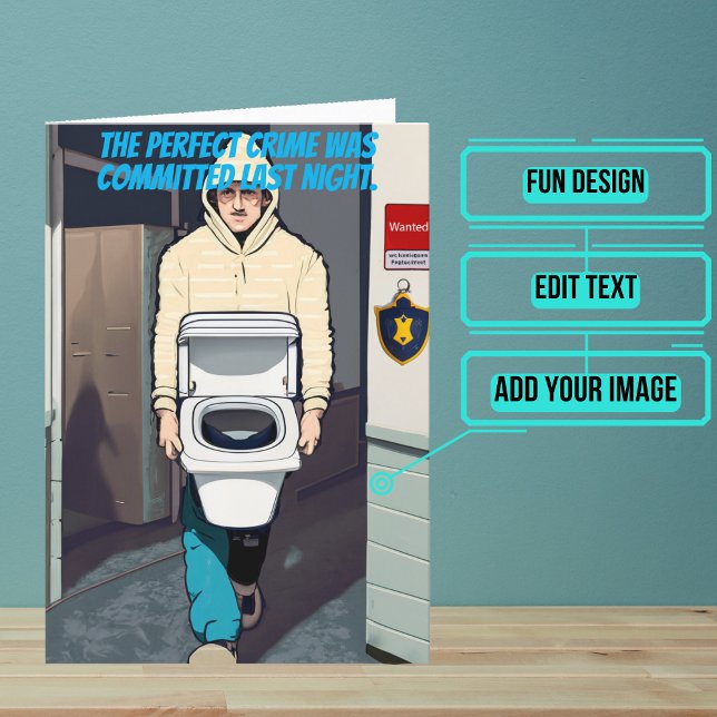 Nothing to Go On Funny Police Birthday  Card (This fun card is specifically for the police officer friend in your life.)