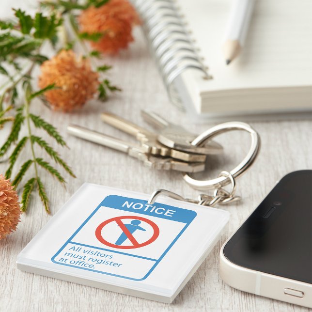 Notice All Visitors Key Ring (Creator Uploaded)