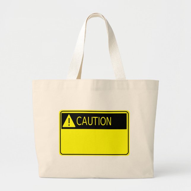 Notice beware_ large tote bag (Front)