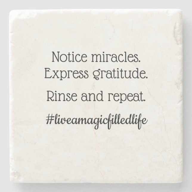 "Notice Miracles" stone coaster (B) (Front)