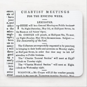 Notices for Chartist Meetings Mouse Pad