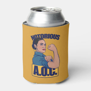 Notorious AOC alexandria ocasio cortez retro rosie Can Cooler