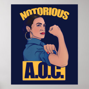 Notorious AOC alexandria ocasio cortez retro rosie Poster