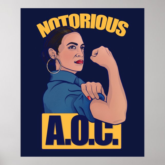 Notorious AOC alexandria ocasio cortez retro rosie Poster (Front)