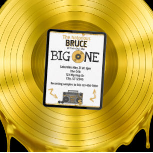 Notorious Big One Hip Hop 1st Birthday Invitation