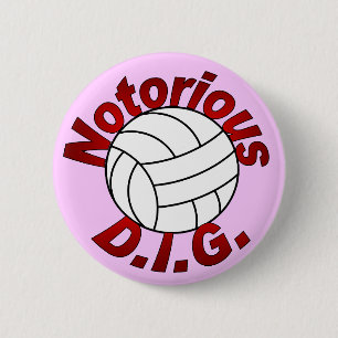 Notorious D.I.G. (pink) 6 Cm Round Badge