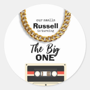 Notorious One 1st Birthday Classic Round Sticker