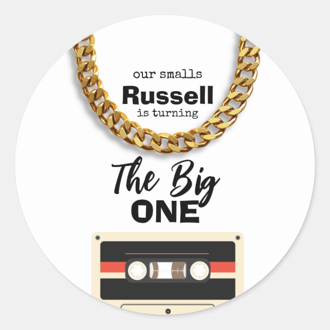 Notorious One 1st Birthday Classic Round Sticker (Front)