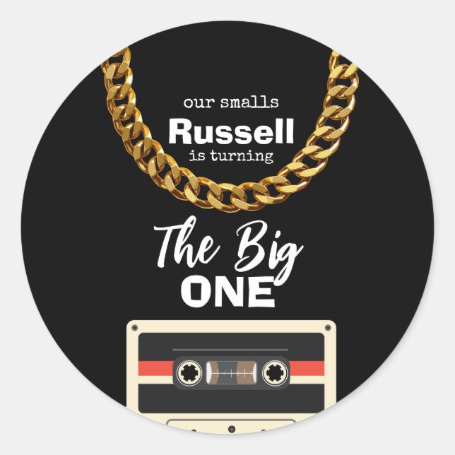 Notorious One 1st Birthday Classic Round Sticker (Front)