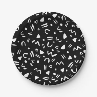 Notorious One Birthday 90's squiggle Paper Plate