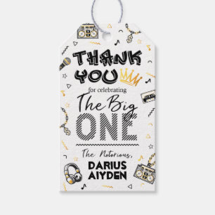 Notorious One Party Favour Tag, The Big One Gift Tags