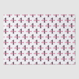 Notorious One Pink 90's Hip Hop 1st Birthday Tissue Paper