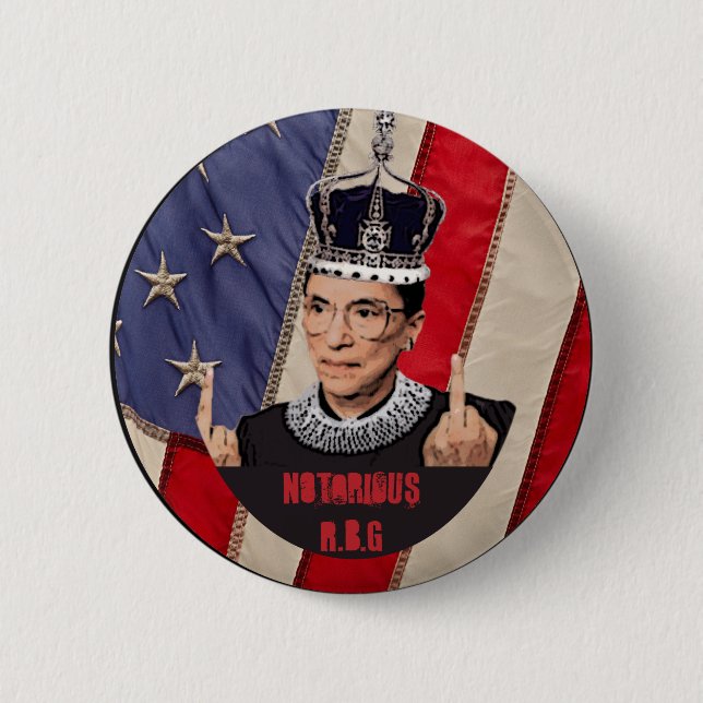 Notorious R.B.G. 6 Cm Round Badge (Front)