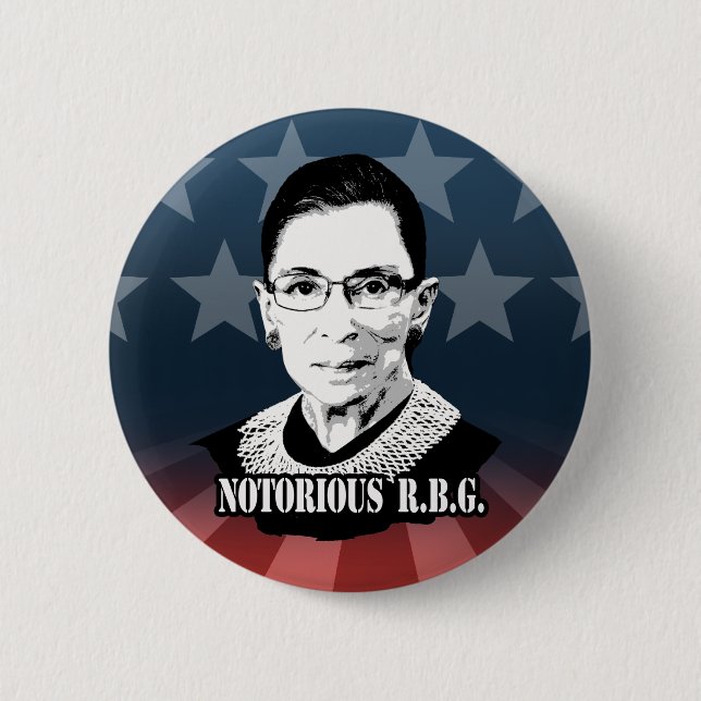 Notorious R.B.G. 6 Cm Round Badge (Front)