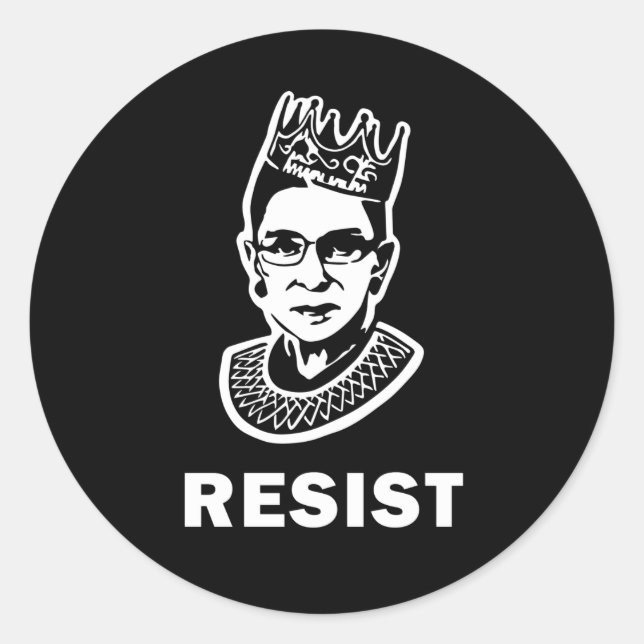 Notorious RBG - Her Words, Her Power, Her Legacy Classic Round Sticker (Front)