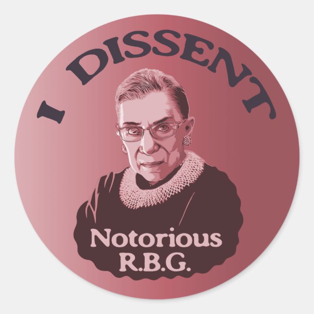 Notorious RBG -p Classic Round Sticker (Front)