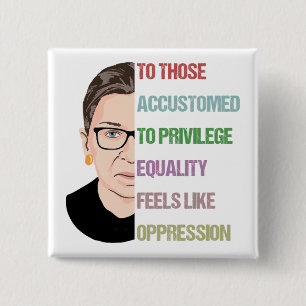 Notorious RBG Poster, Ruth Bader Ginsburg 15 Cm Square Badge