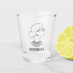 Notorious RBG, Ruth Bader Ginsburg Drawing Shot Glass