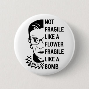 Notorious RBG, Ruth Bader Ginsburg, Feminist RBG 6 Cm Round Badge