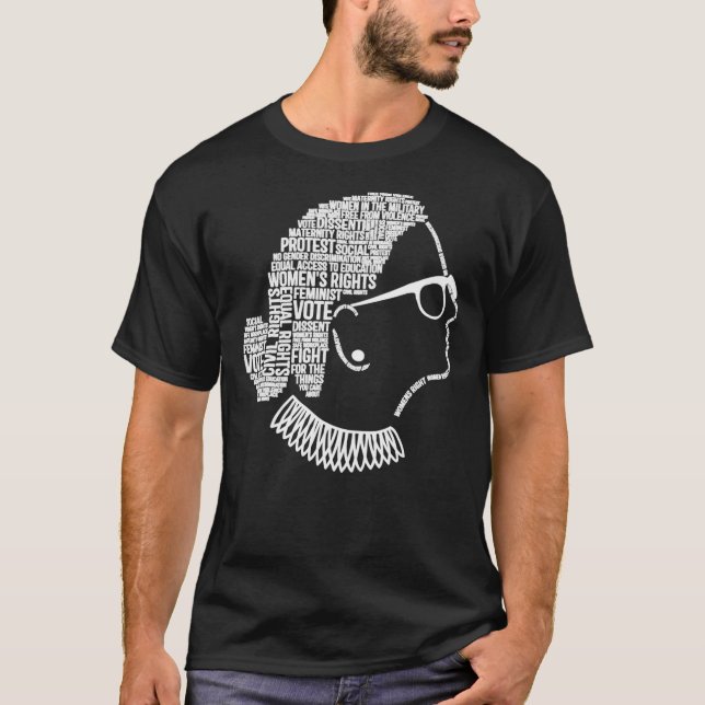 Notorious RBG Ruth Bader Ginsburg Quotes Feminist  T-Shirt (Front)