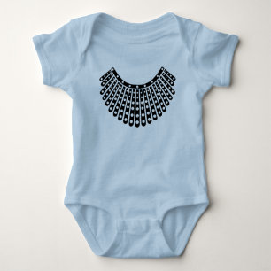 Notorious RBG, Ruth Bader Ginsburg, RBG collar Baby Bodysuit